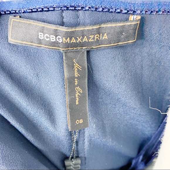 Bcbg Palais dress midnight blue scroll for color - Picture 4 of 4